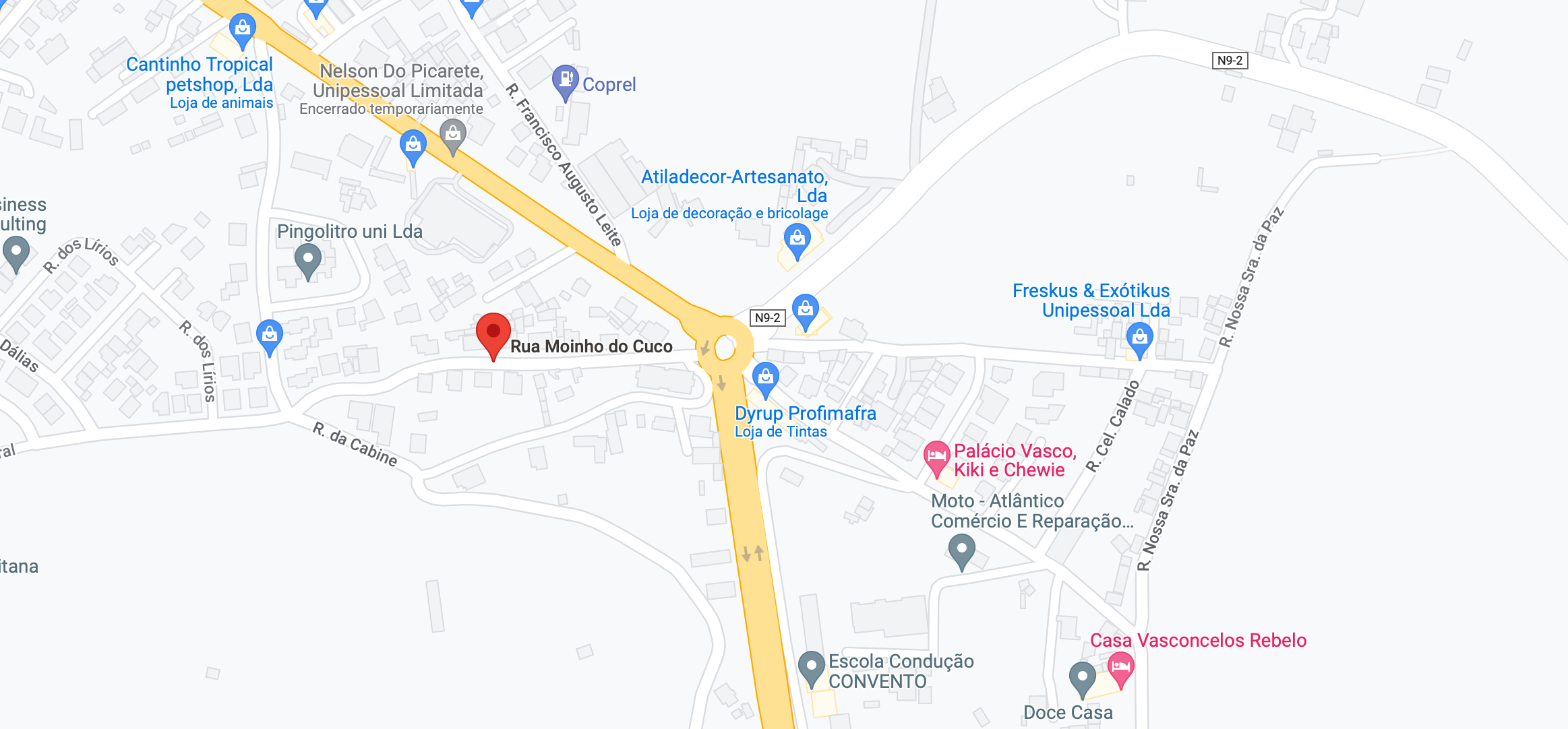 Google Maps Localização da Clínica Denteam 